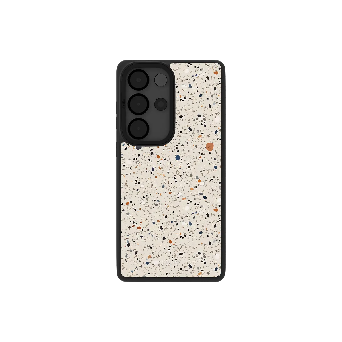 Minimalist phone case for Samsung Galaxy in ivory with paint splatter pattern