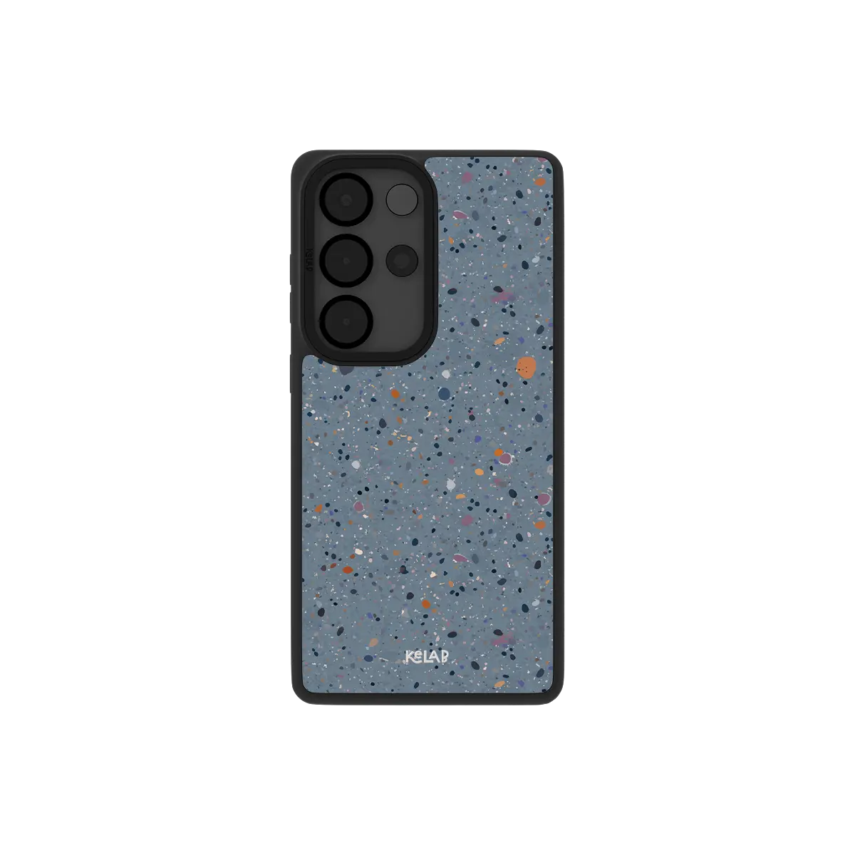 Minimalist Samsung Galaxy phone case in paint splatter design with TPU material and light tone
