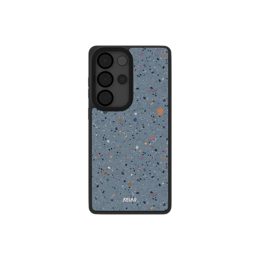 Minimalist Samsung Galaxy phone case in paint splatter design with TPU material and light tone