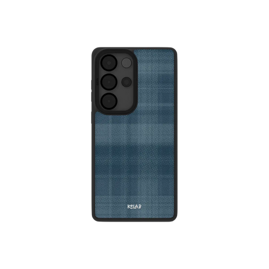 Minimalist pink TPU phone case with flannel grid pattern for Samsung Galaxy S26 Ultra