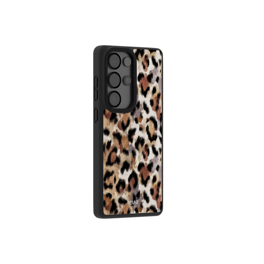 Leopard print Samsung Galaxy phone case made of TPU material with a classic minimalist style