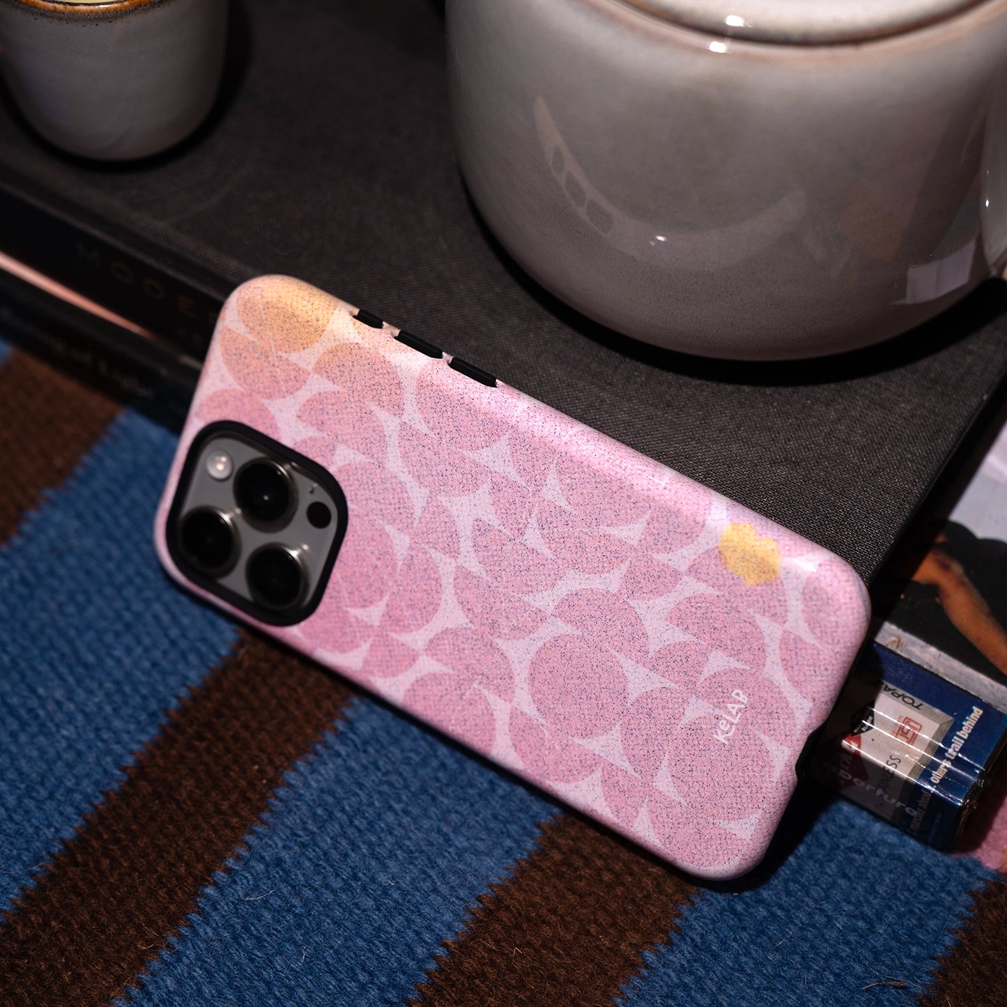 Bubblegum Breeze | Pink Phone Case with Retro Geometric Design