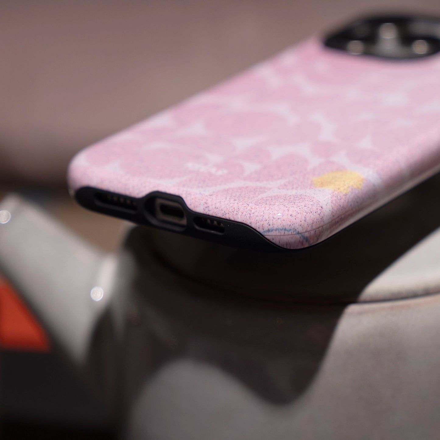 Bubblegum Breeze | Pink Phone Case with Retro Geometric Design