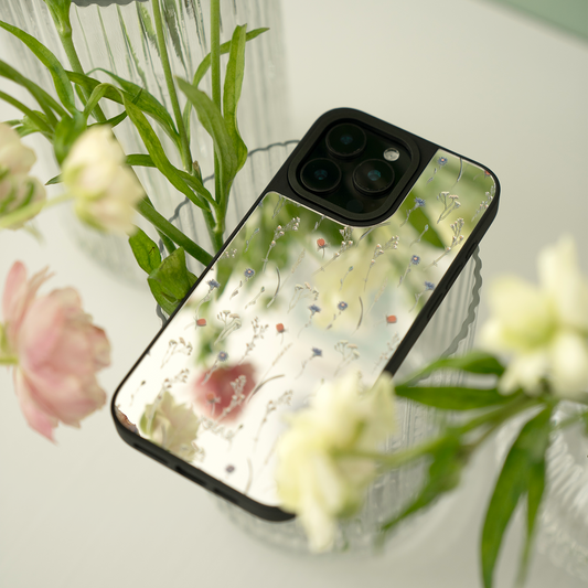 Pastel Meadow | Floral Pattern iPhone Case with Reflective Back