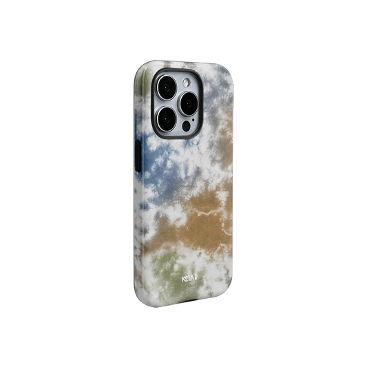 Indigo Soil | Brown-Blue Tie-Dye Phone Case