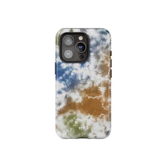 Indigo Soil | Brown-Blue Tie-Dye Phone Case