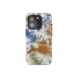 Indigo Soil | Brown-Blue Tie-Dye Phone Case