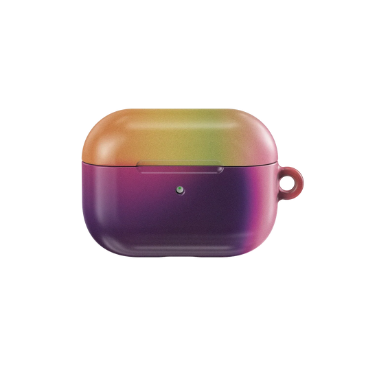 Gradient Purple AirPods Case by KELAB with glossy finish, designed for AirPods Pro. Durable and stylish headphone accessory in retro 2000s style.