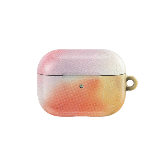 Cute AirPods Case in Pink Purple gradient with a soft textured finish, designed for all AirPods models. Durable and stylish headphone accessory.