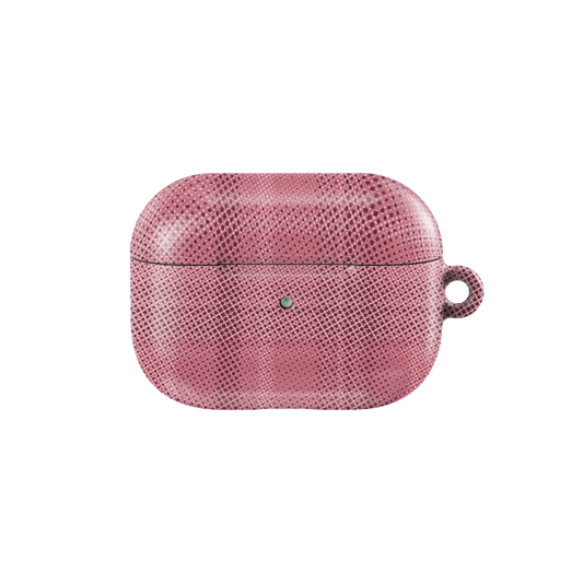 Simple AirPods Case in Pink by KELAB with a minimalist checkered texture and durable design for all AirPods models. Stylish muted tartan pattern.