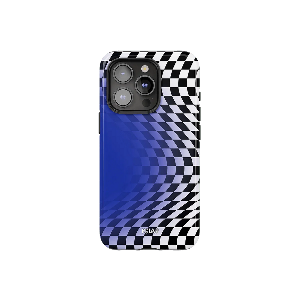 Blue Illusion | Checkmate Mirage Series iPhone Case - KELAB