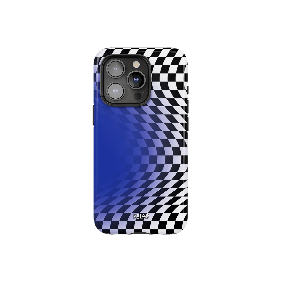Blue Illusion | Checkmate Mirage Series iPhone Case - KELAB