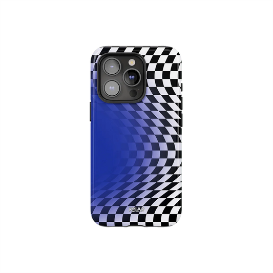 Blue Illusion | Checkmate Mirage Series iPhone Case - KELAB