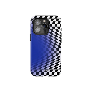 Blue Illusion | Checkmate Mirage Series iPhone Case - KELAB