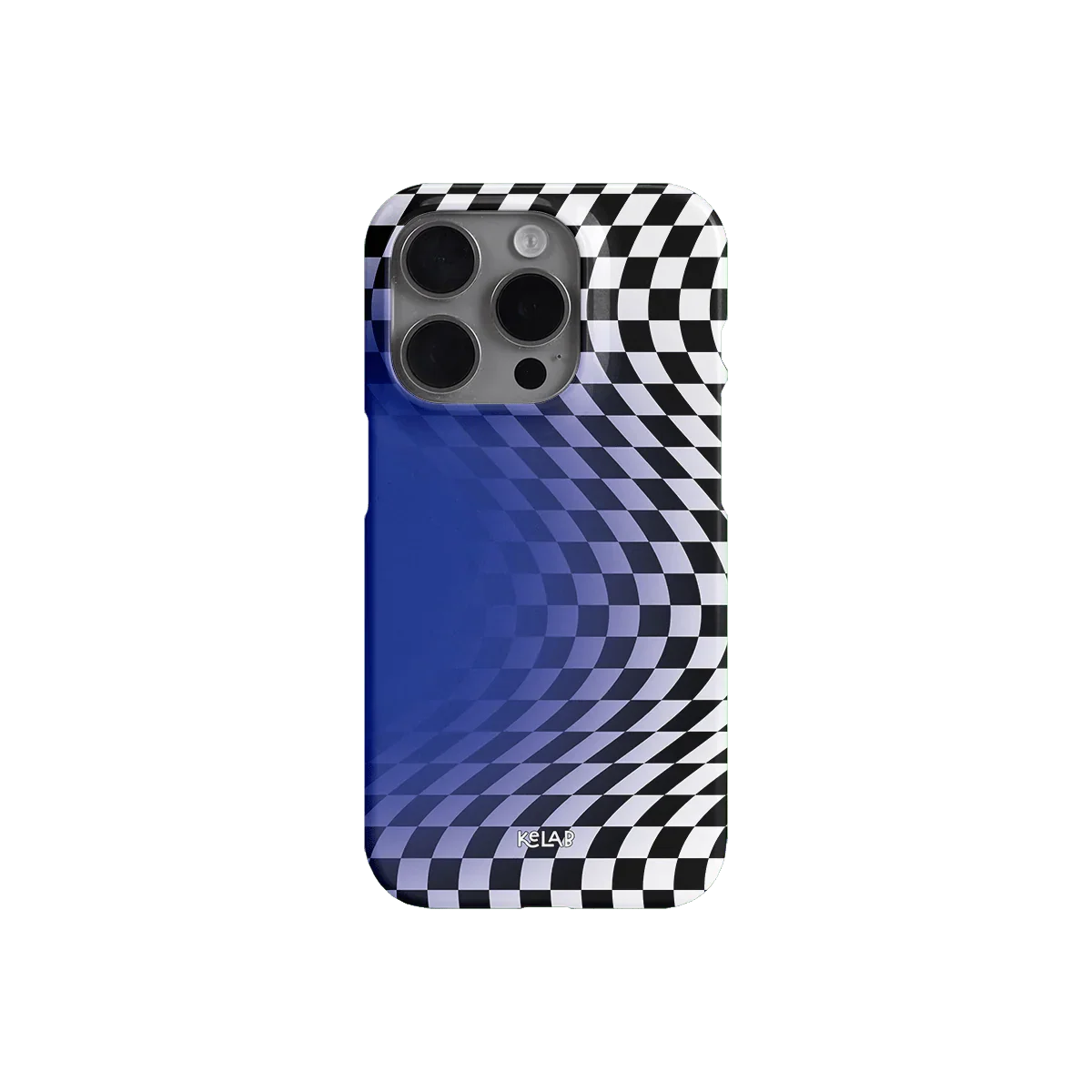 Blue Illusion | Checkmate Mirage Series iPhone Case - KELAB
