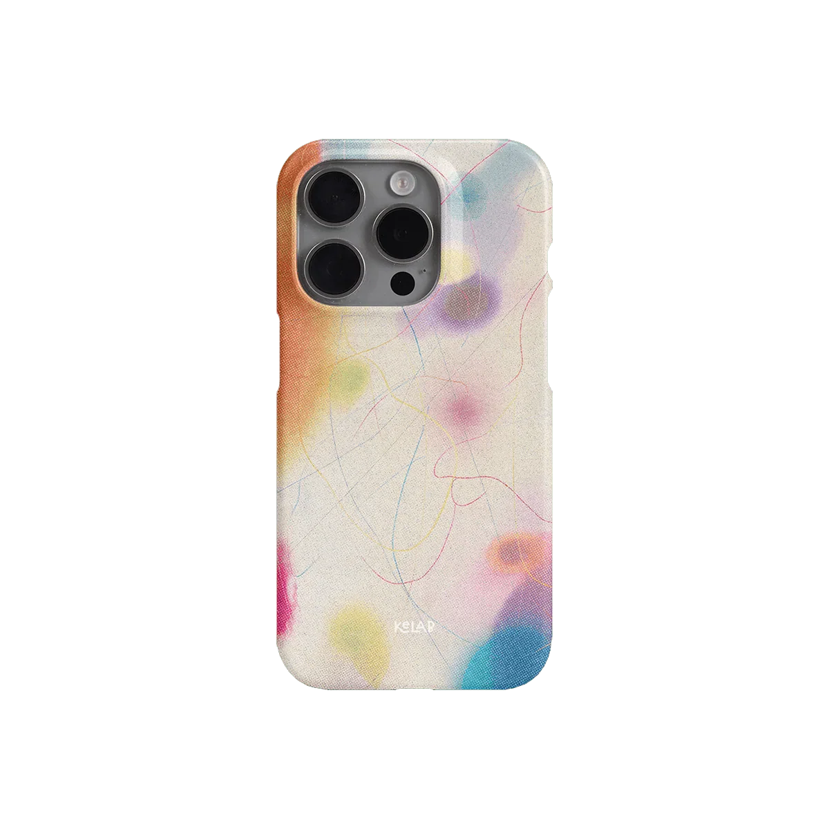KELAB designer iPhone case with pastel abstract art and soft gradient hues, offering stylish protection in the Endorphins Series.