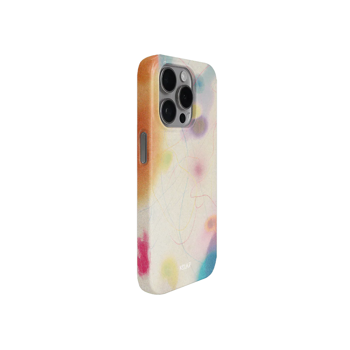 Minimalist colorful phone case with creative pastel design and durable build, part of KELAB's artistic Endorphins Series collection.