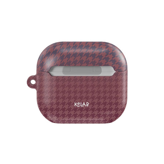 Blush Weave | Pink Houndstooth AirPods Case - KELAB