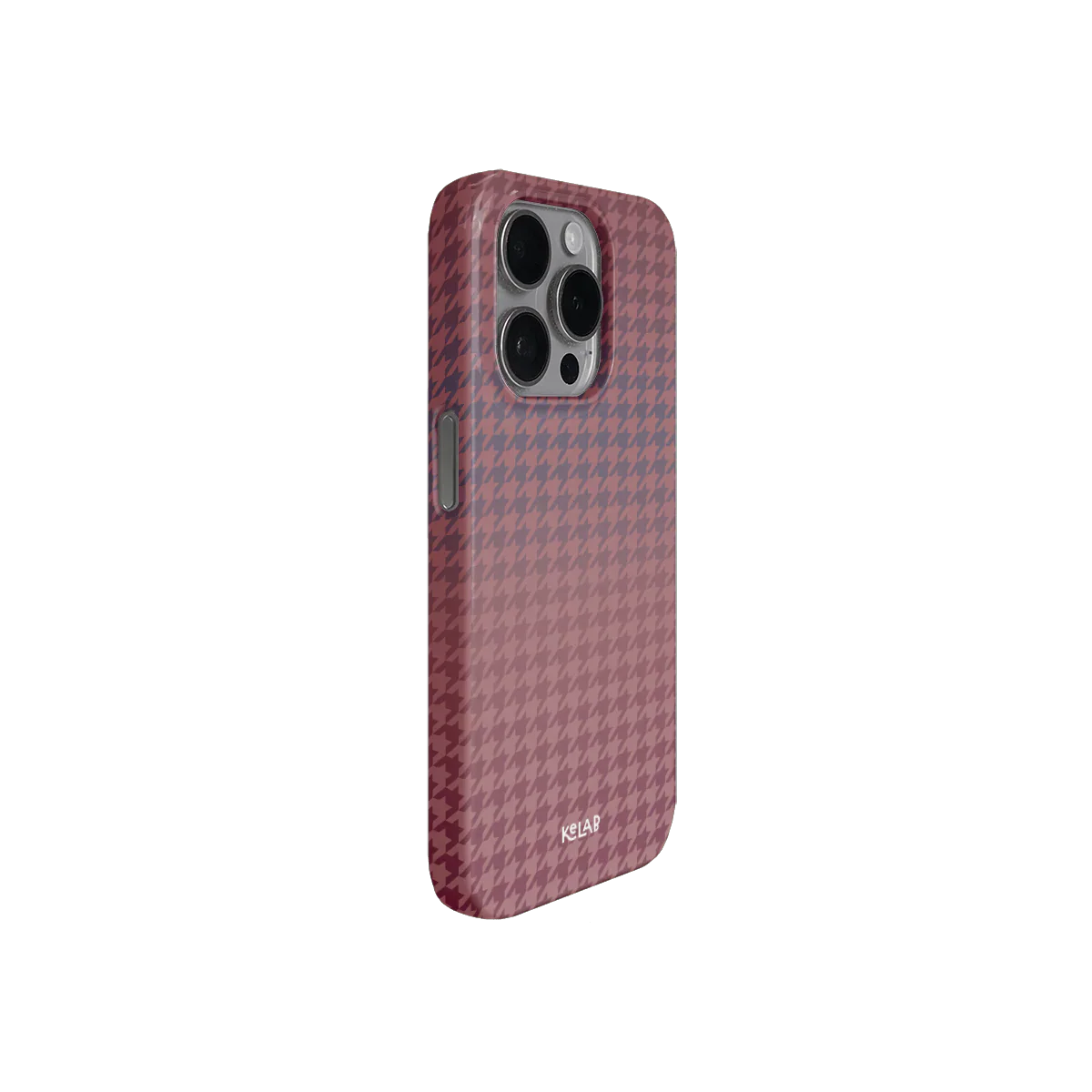 Blush Weave | Pink Houndstooth Phone Case - KELAB