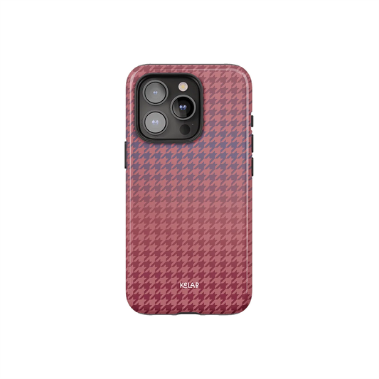 Blush Weave | Pink Houndstooth Phone Case - KELAB