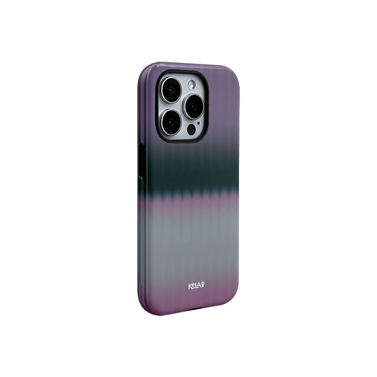 Gradient style KELAB phone case in pink and purple hues, offering a sleek, floral-inspired look with vibrant tones.