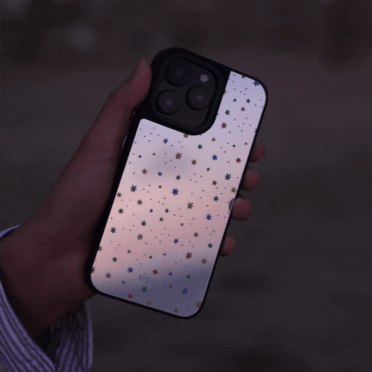 Dreamlights | Playful Star Pattern iPhone Case with Reflective Back