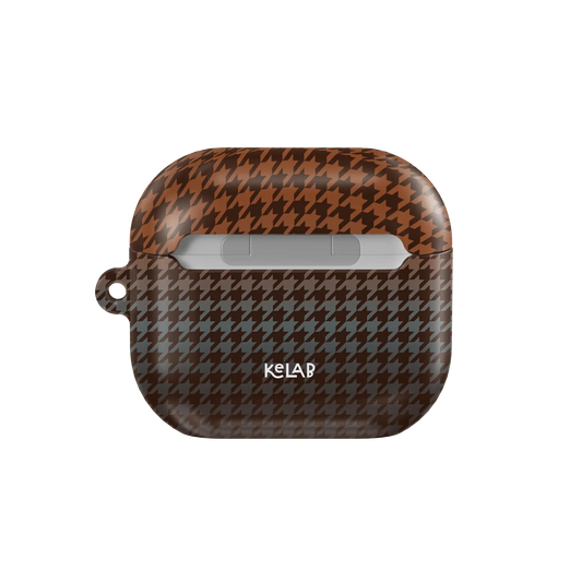 Harvest Weave | Brown Houndstooth AirPods Case - KELAB