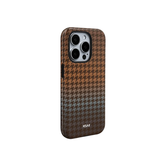 Harvest Weave | Brown Houndstooth Phone Case - KELAB