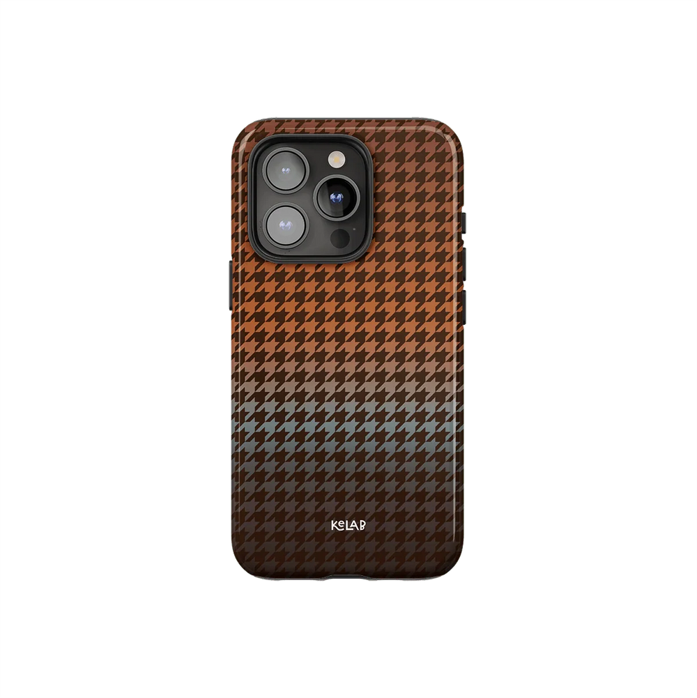 Harvest Weave | Brown Houndstooth Phone Case - KELAB