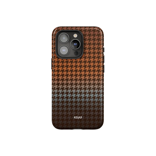 Harvest Weave | Brown Houndstooth Phone Case - KELAB