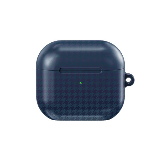 Midnight Weave | Blue Houndstooth AirPods Case - KELAB