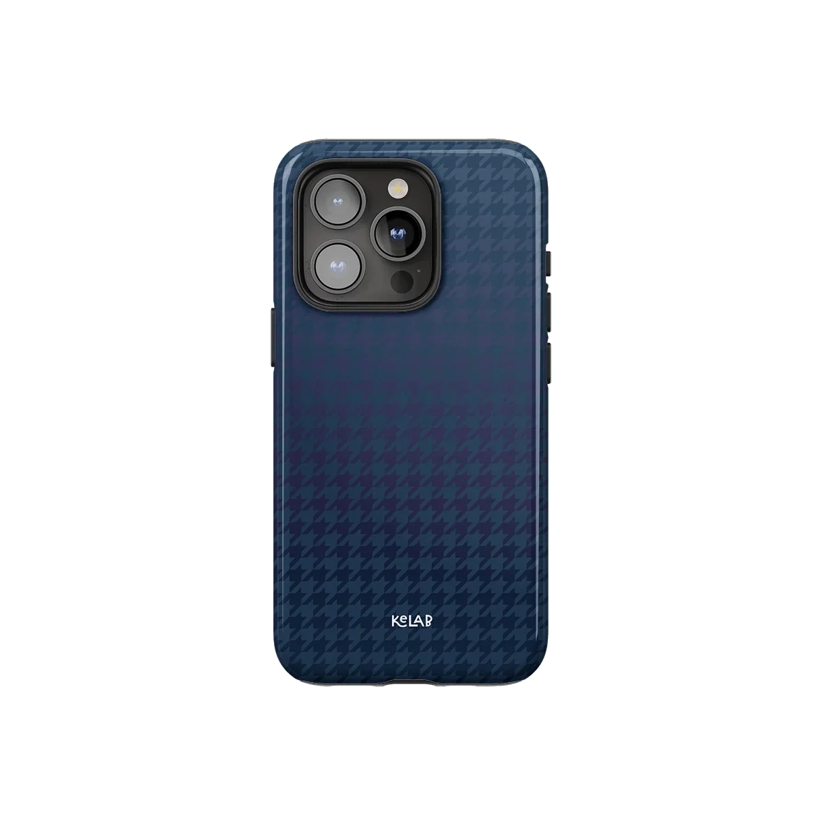 Midnight Weave | Blue Houndstooth Phone Case - KELAB