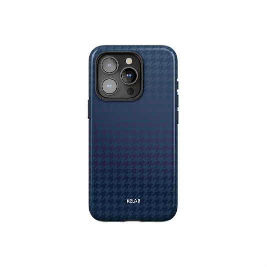 Midnight Weave | Blue Houndstooth Phone Case - KELAB