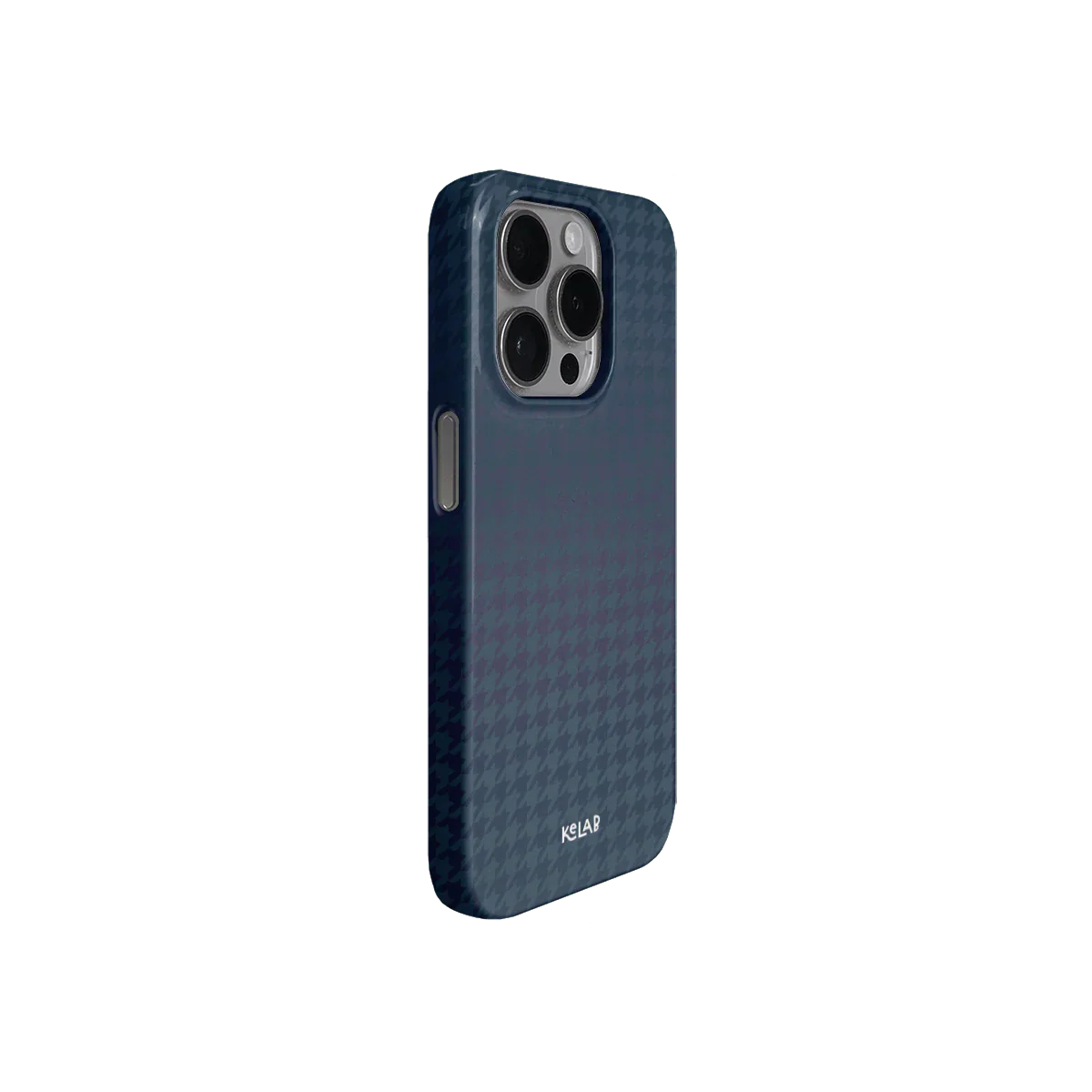 Midnight Weave | Blue Houndstooth Phone Case - KELAB