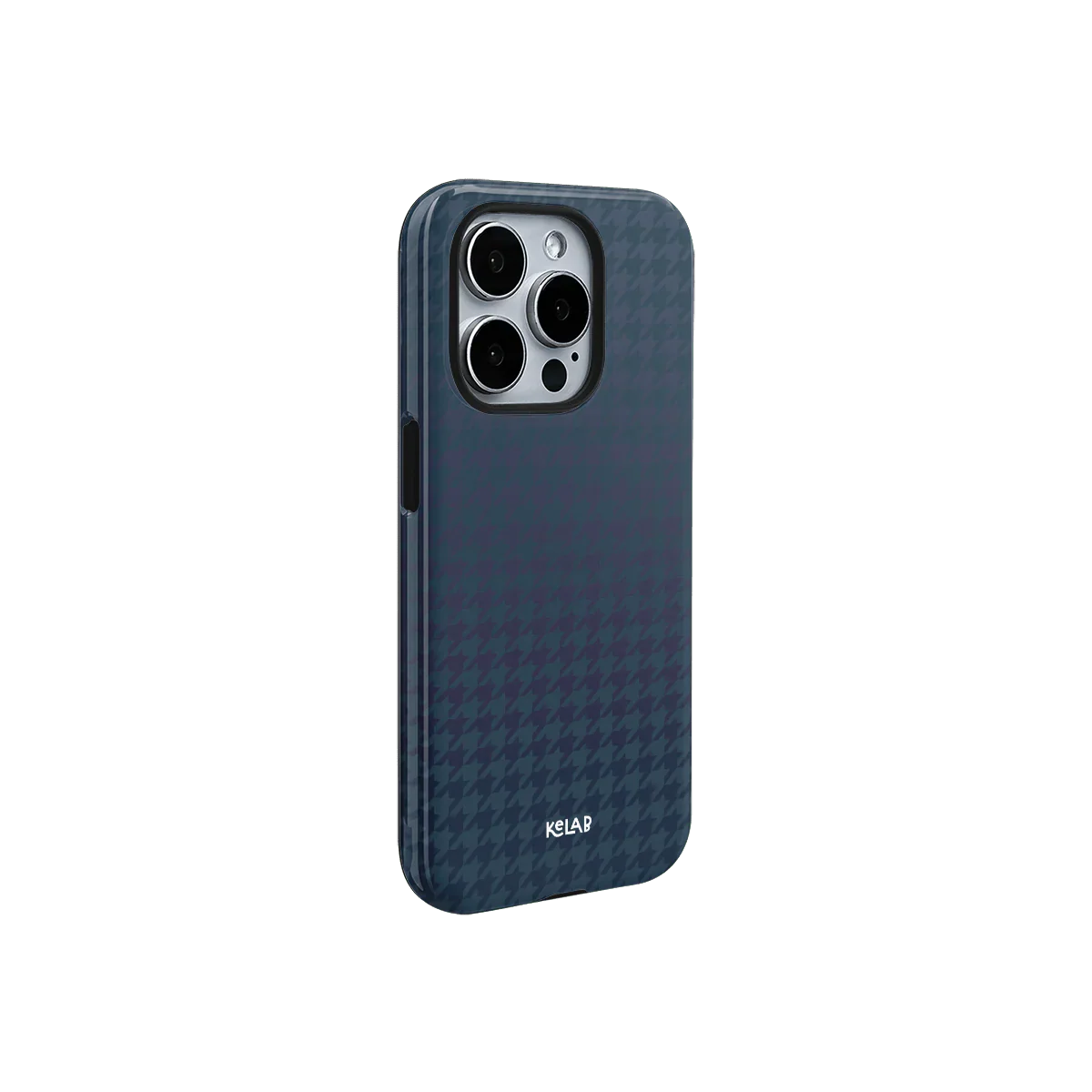 Midnight Weave | Blue Houndstooth Phone Case - KELAB