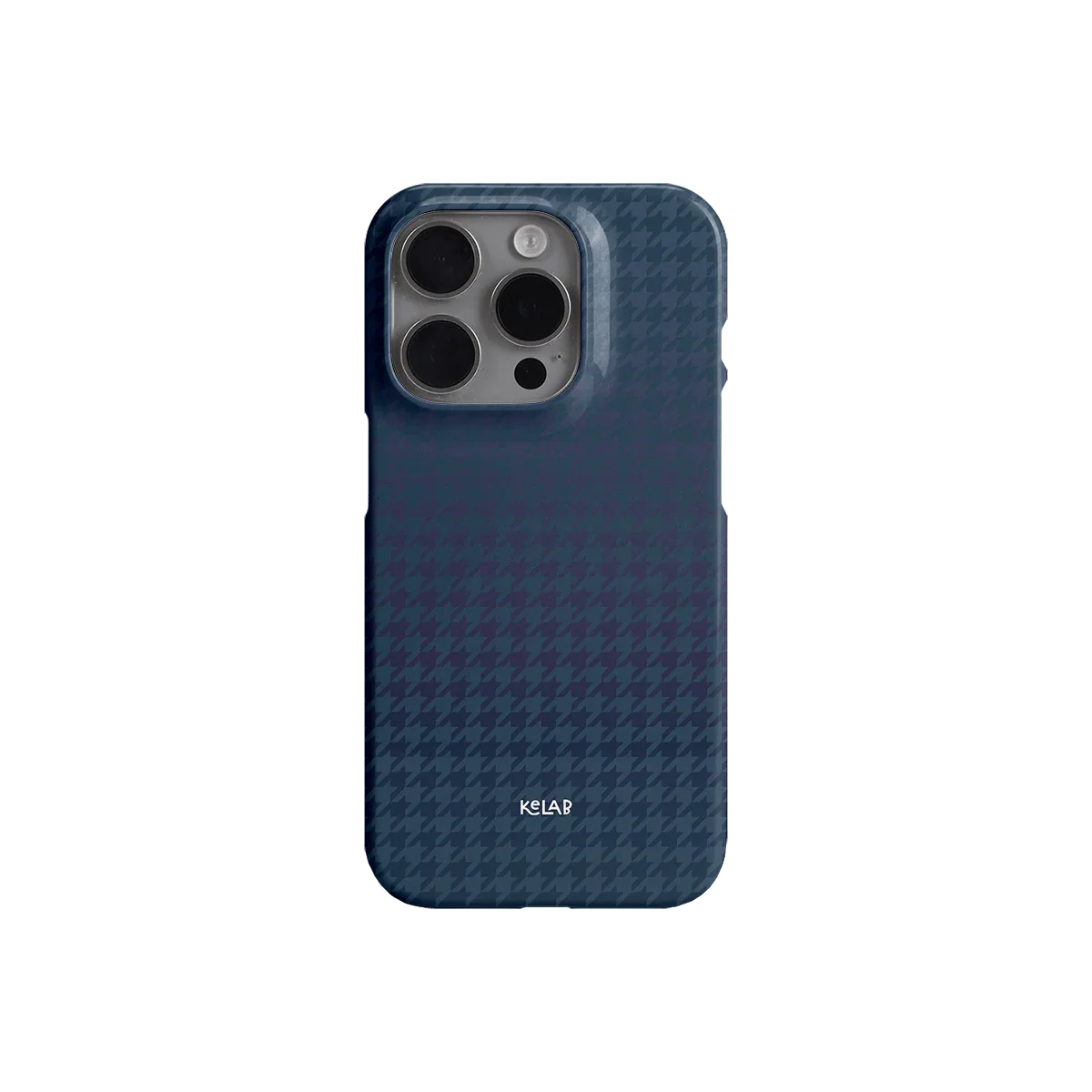 Midnight Weave | Blue Houndstooth Phone Case - KELAB