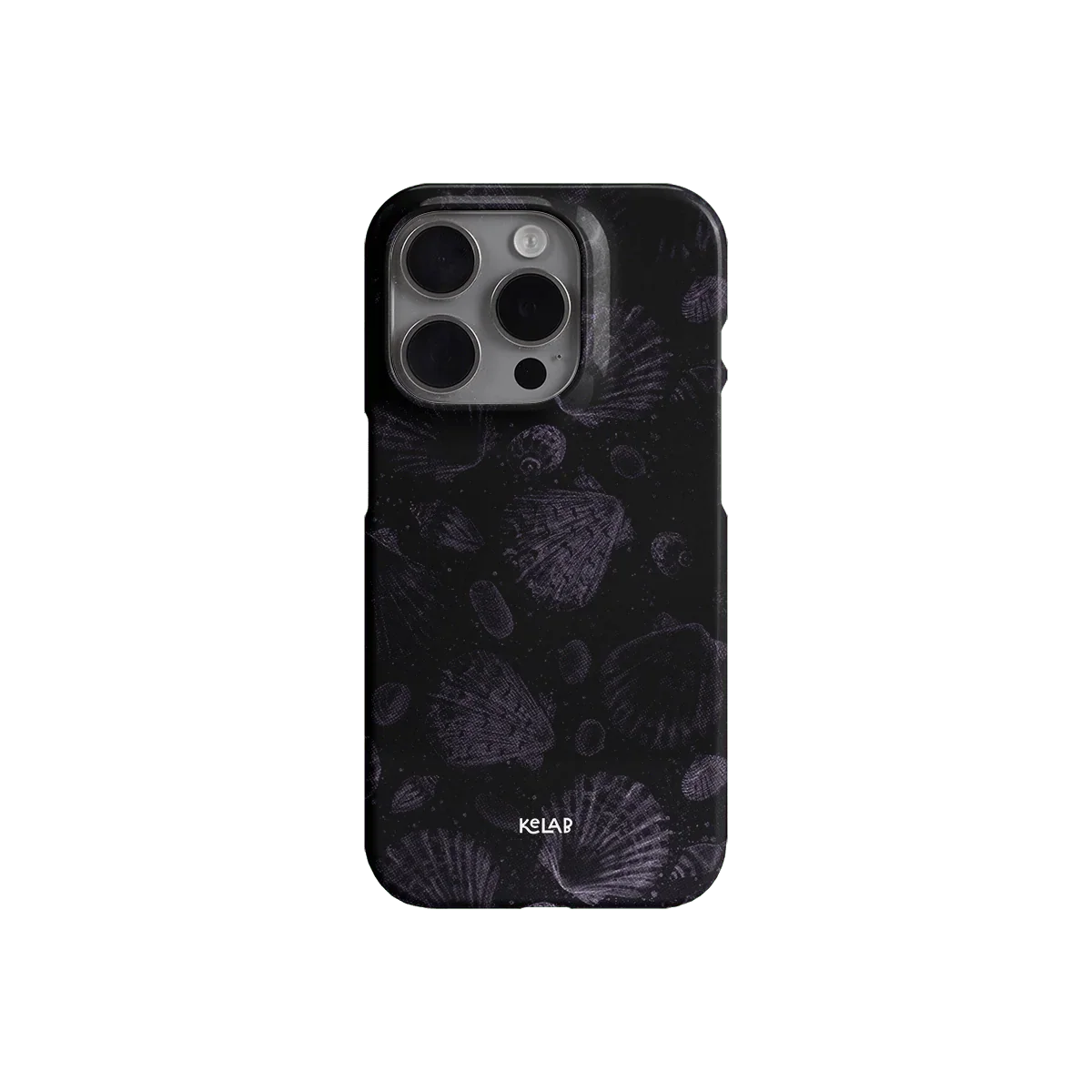 Moonlit Shells | Monochrome Shell Pattern Phone Case - KELAB