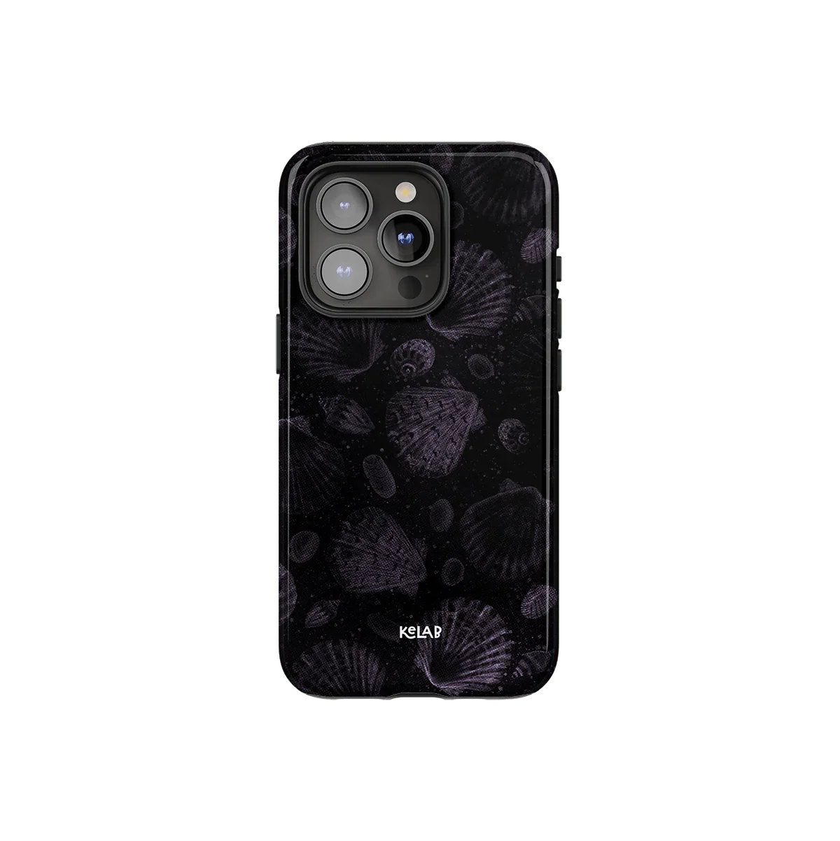 Moonlit Shells | Monochrome Shell Pattern Phone Case - KELAB