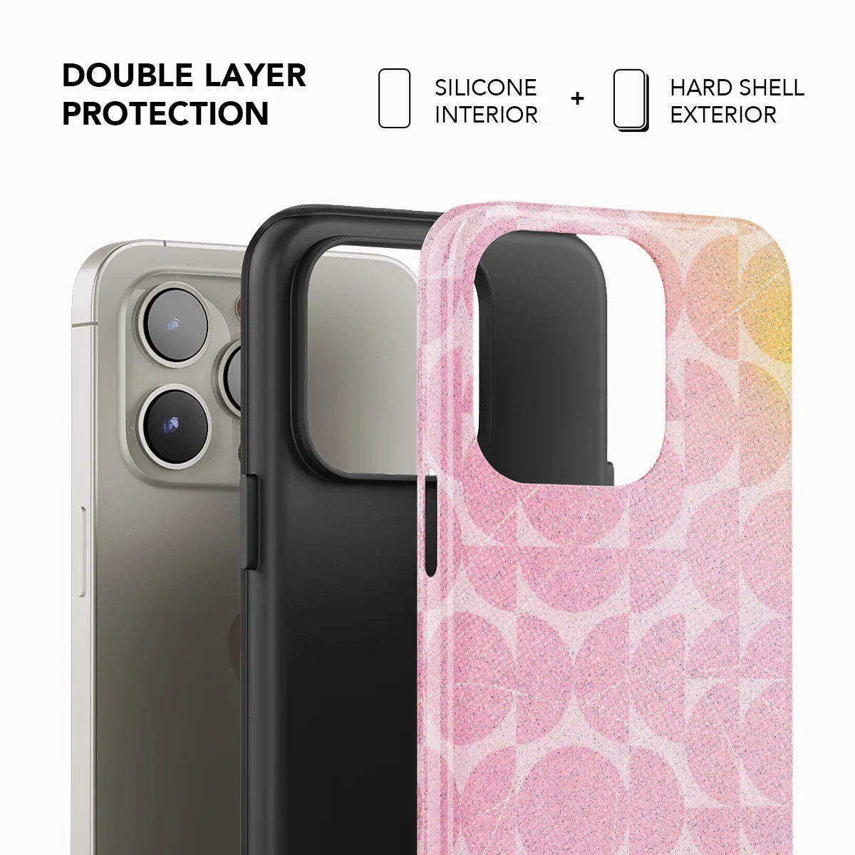 Bubblegum Breeze | Pink Phone Case with Retro Geometric Design
