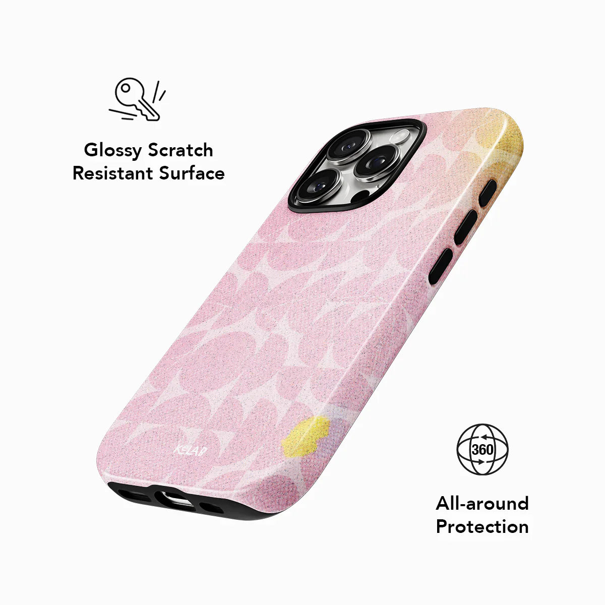 Bubblegum Breeze | Pink Phone Case with Retro Geometric Design