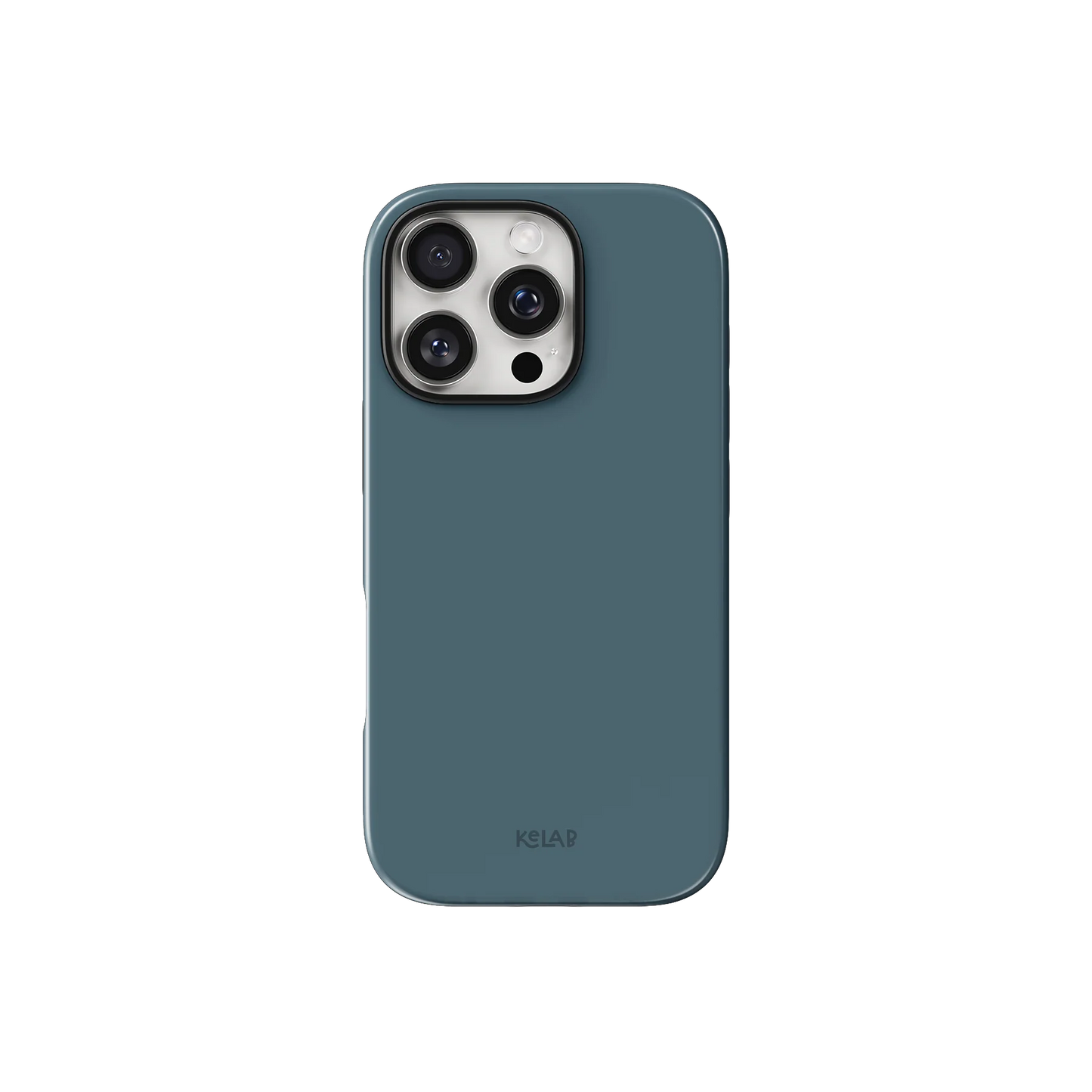 Ocean Blue Phone Case – Solid Color Style by KELAB with a glossy teal finish, designed for iPhone with camera cutout and slim profile.