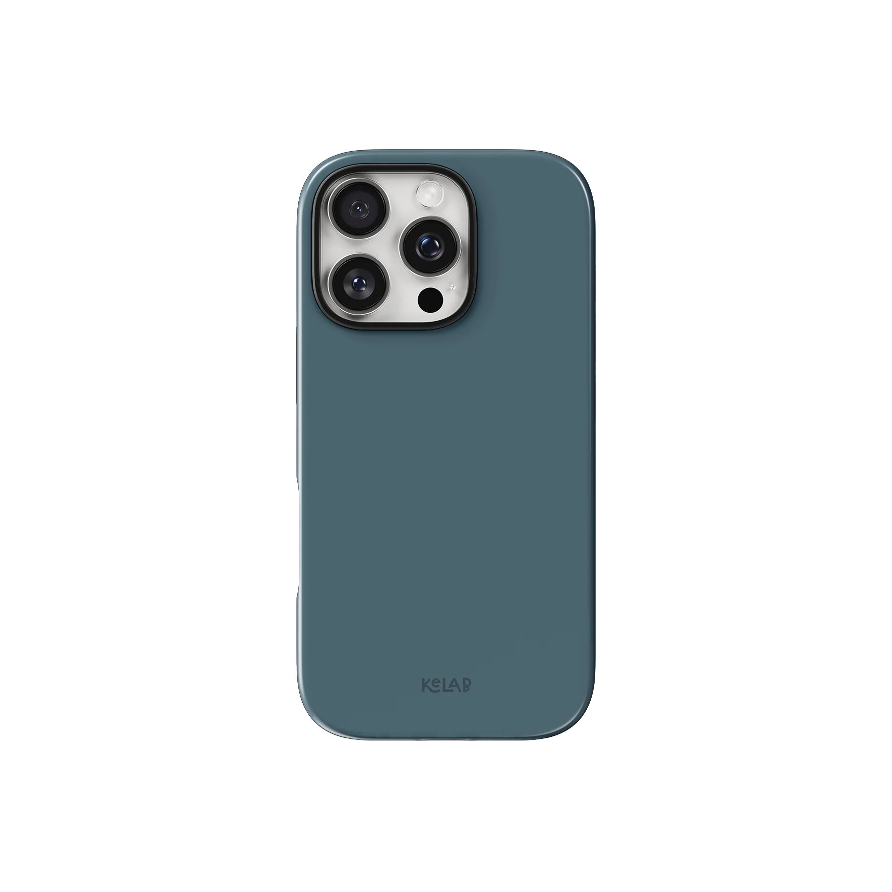 Ocean Blue Phone Case – Solid Color Style by KELAB with a glossy teal finish, designed for iPhone with camera cutout and slim profile.