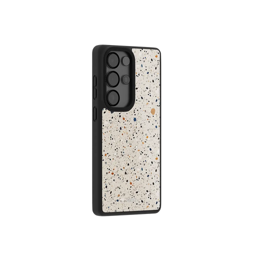 Minimalist phone case for Samsung Galaxy in light paint splatter pattern with TPU material