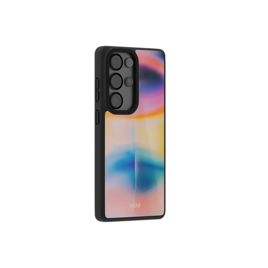Minimalist phone case for Samsung Galaxy with a vibrant gradient pattern and smooth TPU texture.