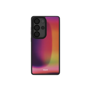 Minimalist phone case for Samsung Galaxy featuring a moody, rich color gradient print with a glossy finish