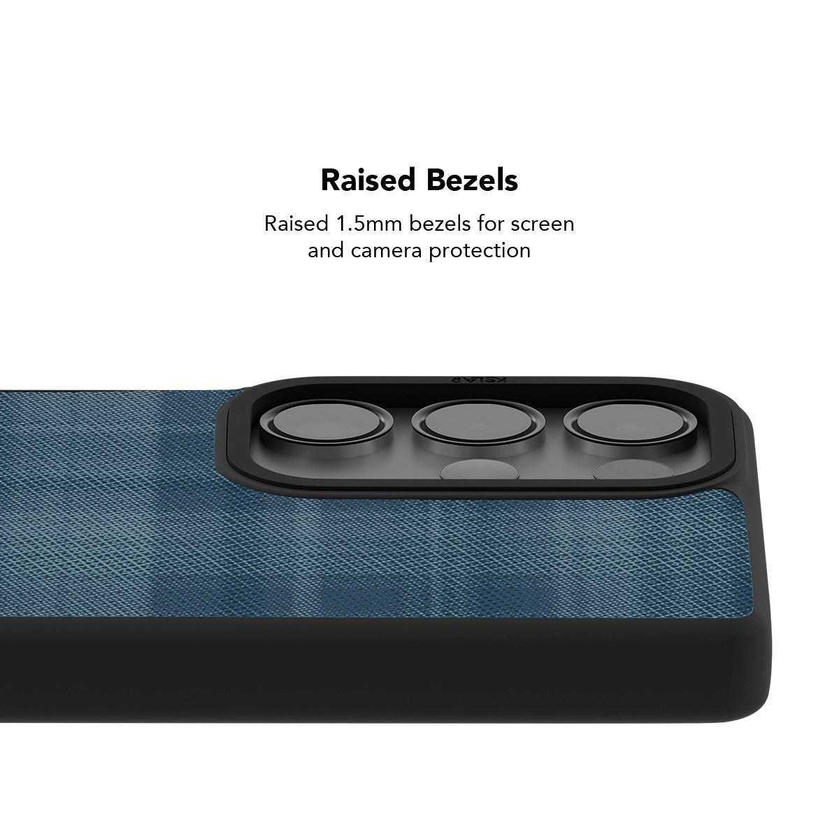 Samsung Galaxy phone case in pink with flannel grid pattern and raised bezels for protection