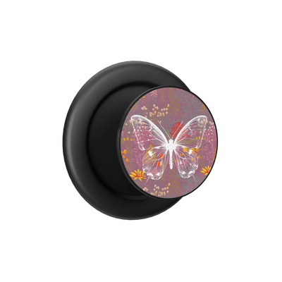 Wildflower Tapestry | Pink Butterfly MagSafe Phone Grip