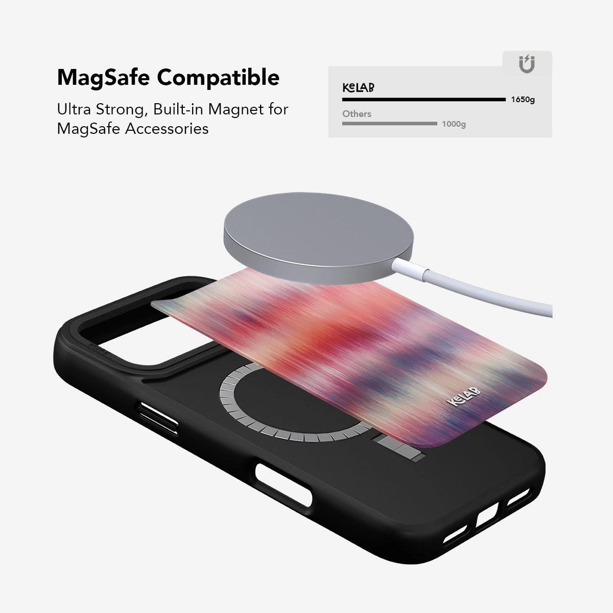 MagSafe compatible phone case with vibrant abstract design