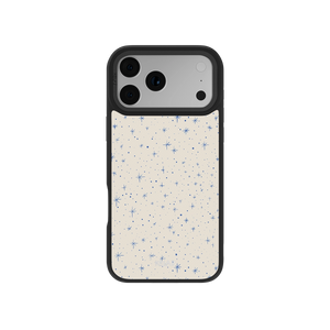 Blue starry phone case front view