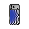 Blue Illusion | Checkered iPhone Case
